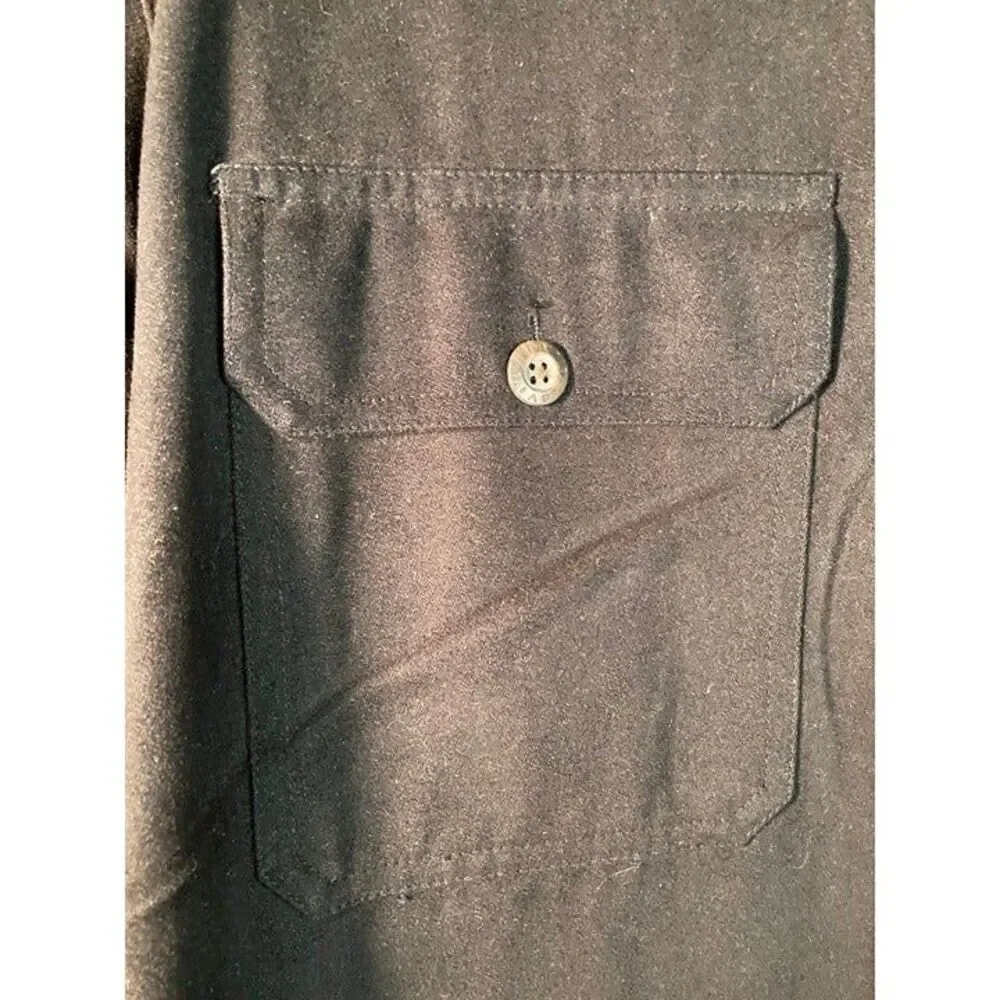 Levi’s black soft denim feel button down shirt. Size M